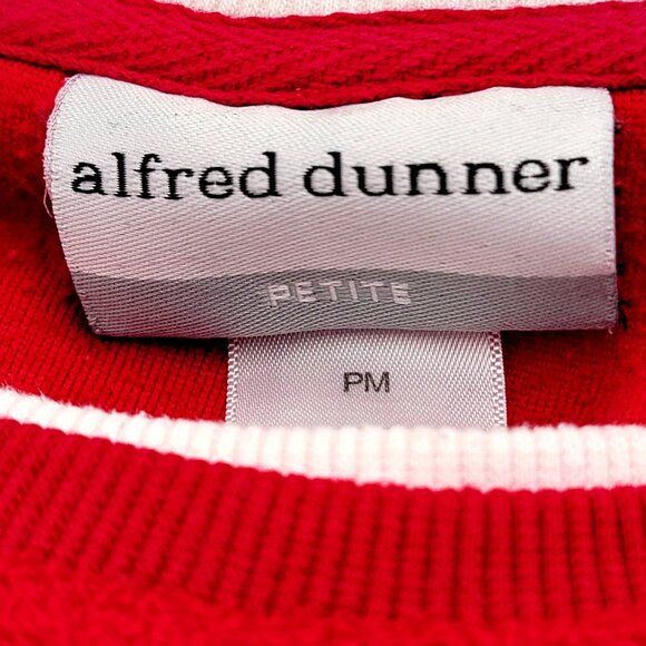 Alfred Dunner Womens Red Pullover Sweater PM Embroidered & Rhinestone Accents - Picture 8 of 13